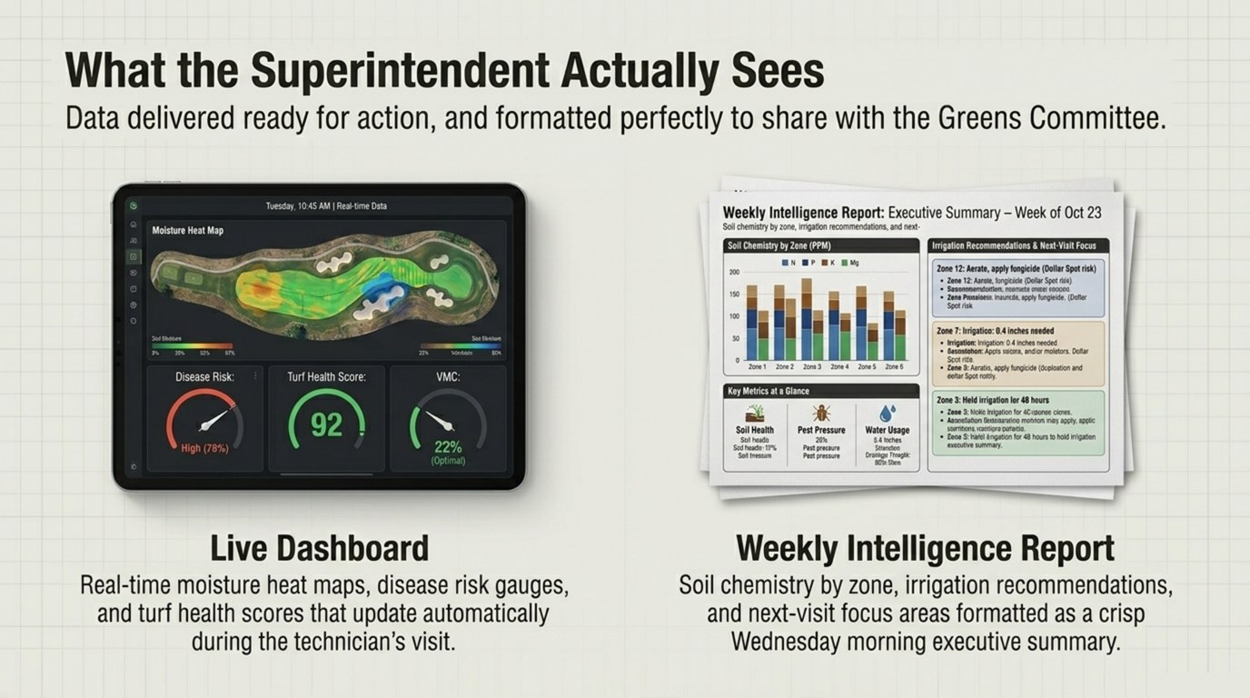 Live dashboard + weekly intelligence report